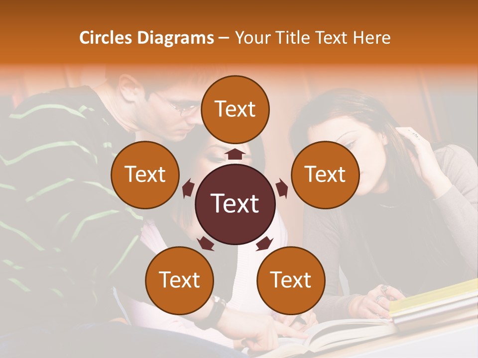 Pink Ribbon And Female Figures On White Background PowerPoint Template