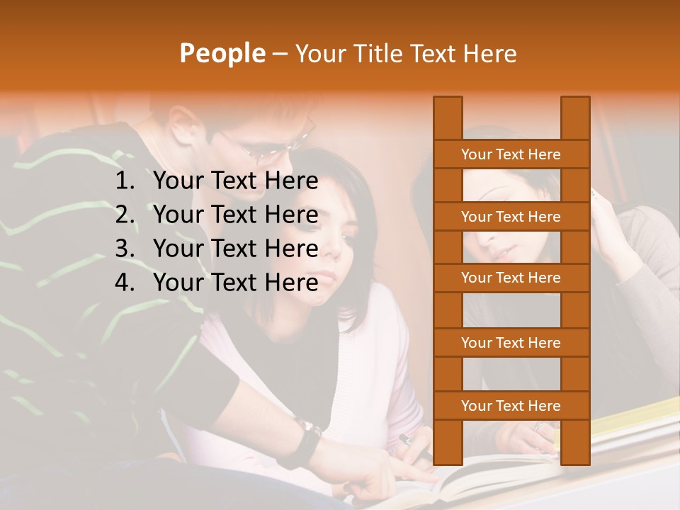 Pink Ribbon And Female Figures On White Background PowerPoint Template