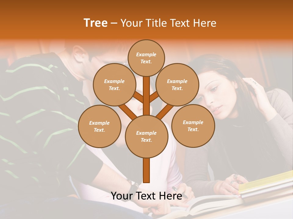 Pink Ribbon And Female Figures On White Background PowerPoint Template