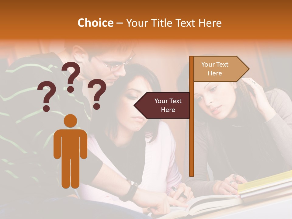 Pink Ribbon And Female Figures On White Background PowerPoint Template