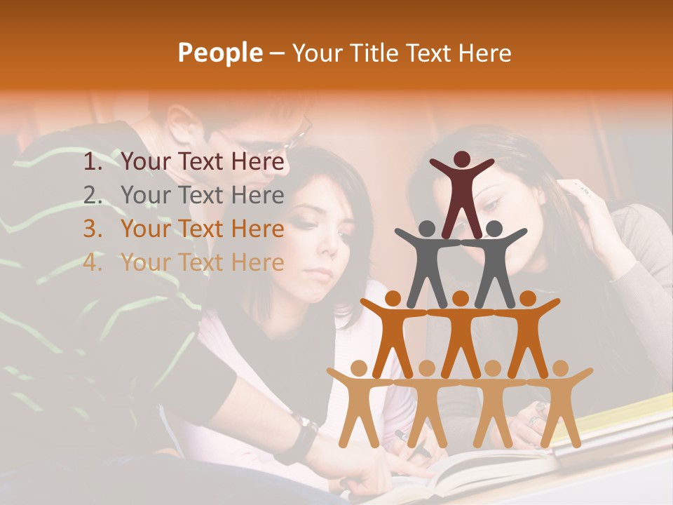 Pink Ribbon And Female Figures On White Background PowerPoint Template