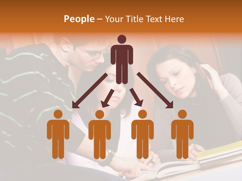 Pink Ribbon And Female Figures On White Background PowerPoint Template