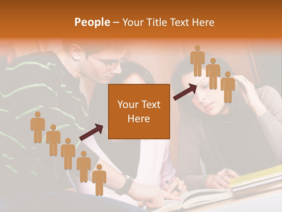 Pink Ribbon And Female Figures On White Background PowerPoint Template