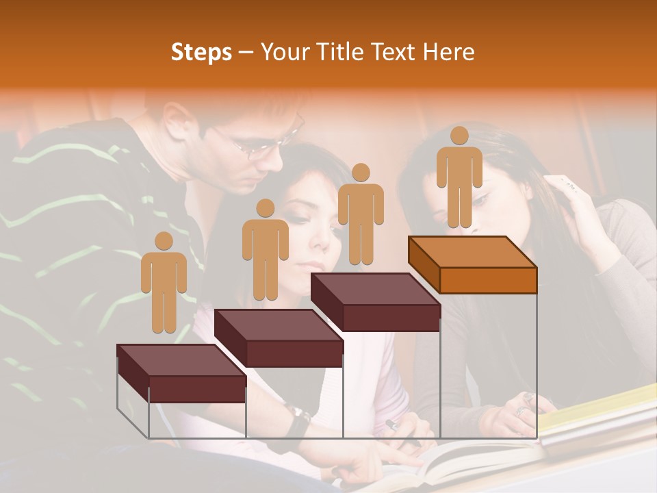 Pink Ribbon And Female Figures On White Background PowerPoint Template