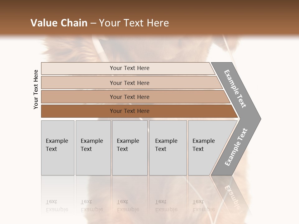 Young Puppy Listening To Music On Headphones. PowerPoint Template