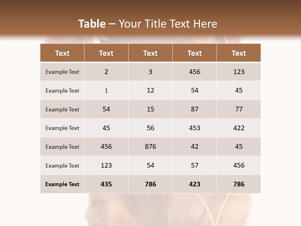 Young Puppy Listening To Music On Headphones. PowerPoint Template