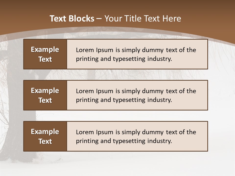 Picnic Table In Snow Under A Tree During Winter Snowstorm. PowerPoint Template
