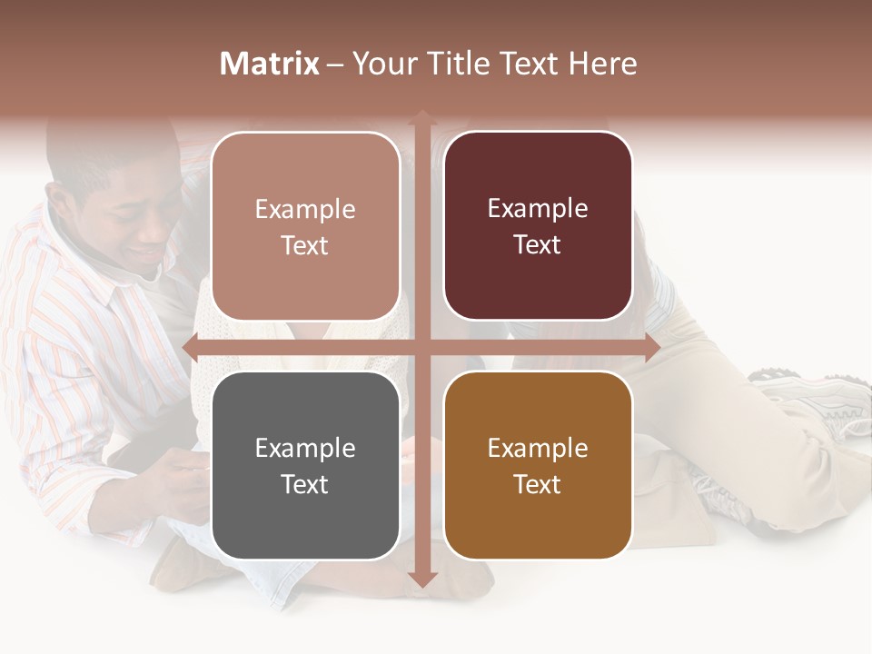 Family Of Three Reading Child's Bible Together. Caucasian Mother And African American Father With Daughter. PowerPoint Template
