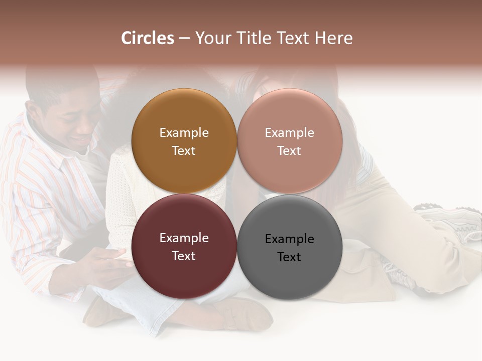 Family Of Three Reading Child's Bible Together. Caucasian Mother And African American Father With Daughter. PowerPoint Template