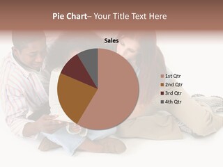 Family Of Three Reading Child's Bible Together. Caucasian Mother And African American Father With Daughter. PowerPoint Template