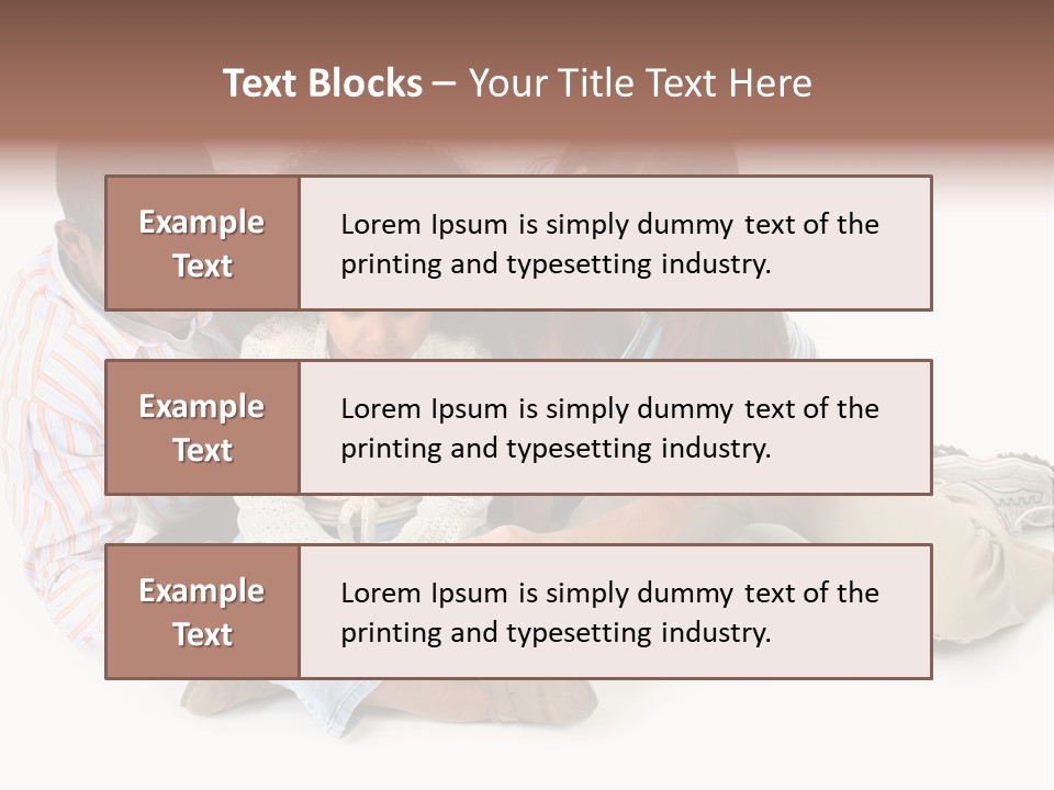Family Of Three Reading Child's Bible Together. Caucasian Mother And African American Father With Daughter. PowerPoint Template