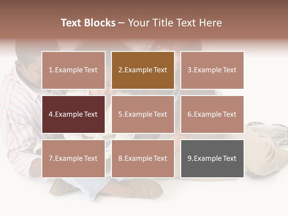 Family Of Three Reading Child's Bible Together. Caucasian Mother And African American Father With Daughter. PowerPoint Template