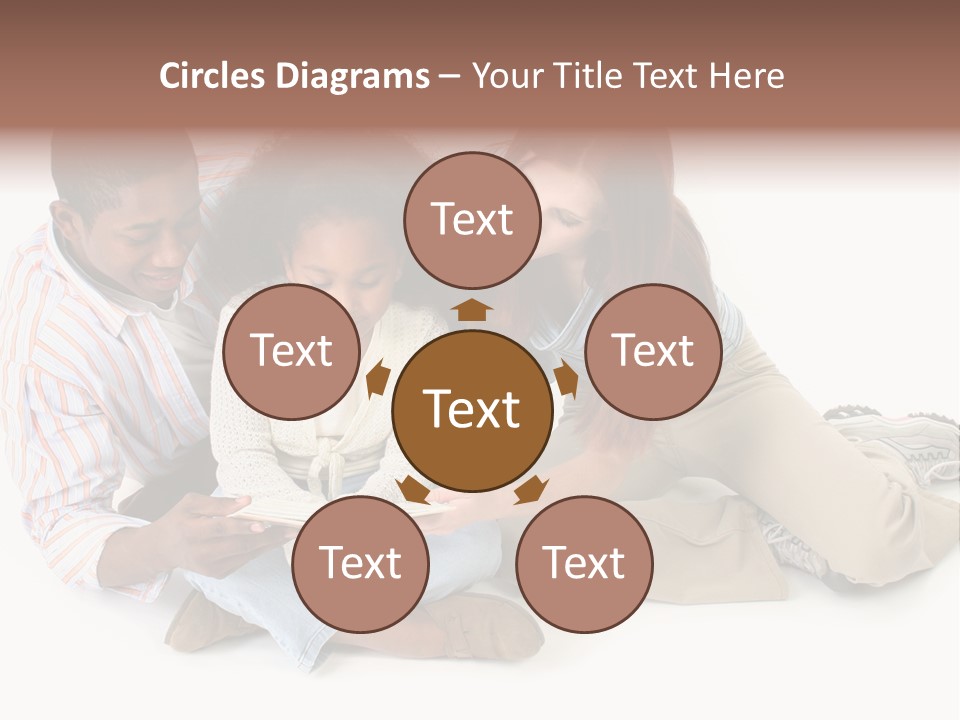 Family Of Three Reading Child's Bible Together. Caucasian Mother And African American Father With Daughter. PowerPoint Template