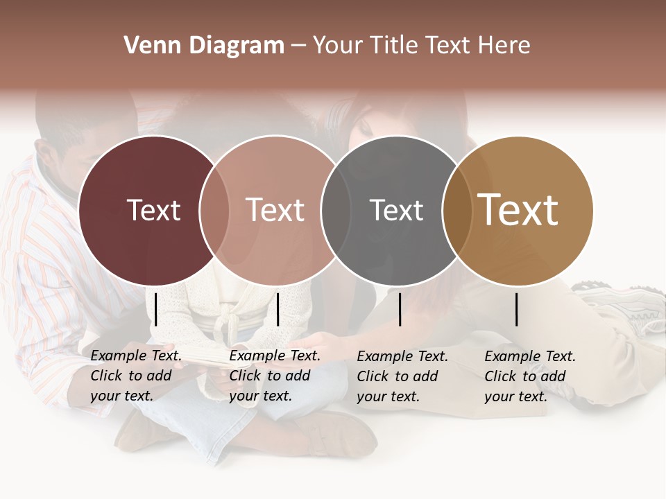 Family Of Three Reading Child's Bible Together. Caucasian Mother And African American Father With Daughter. PowerPoint Template