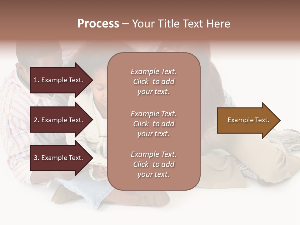 Family Of Three Reading Child's Bible Together. Caucasian Mother And African American Father With Daughter. PowerPoint Template