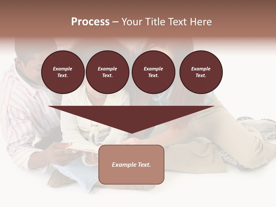 Family Of Three Reading Child's Bible Together. Caucasian Mother And African American Father With Daughter. PowerPoint Template