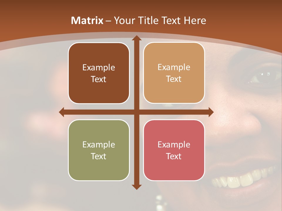 Interracial Family Sitting Together At Home PowerPoint Template