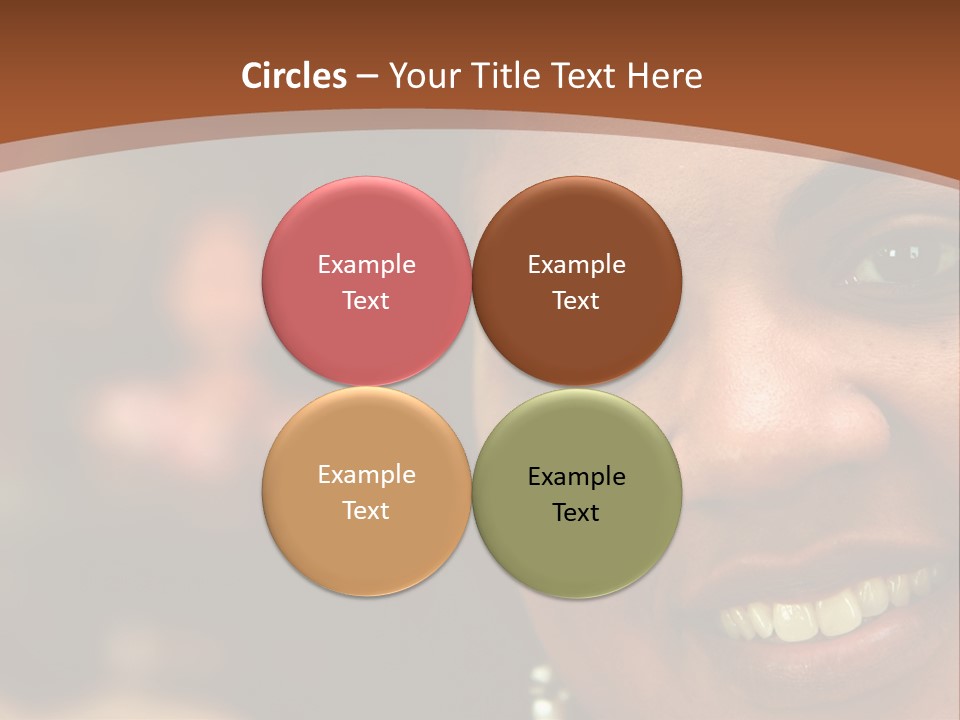 Interracial Family Sitting Together At Home PowerPoint Template