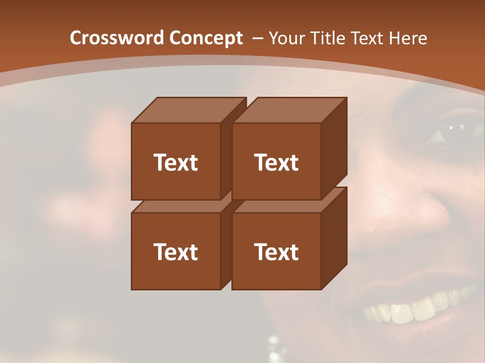 Interracial Family Sitting Together At Home PowerPoint Template