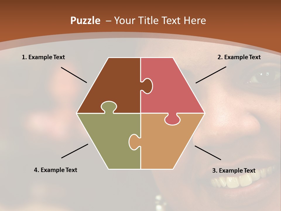 Interracial Family Sitting Together At Home PowerPoint Template