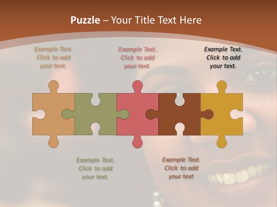 Interracial Family Sitting Together At Home PowerPoint Template