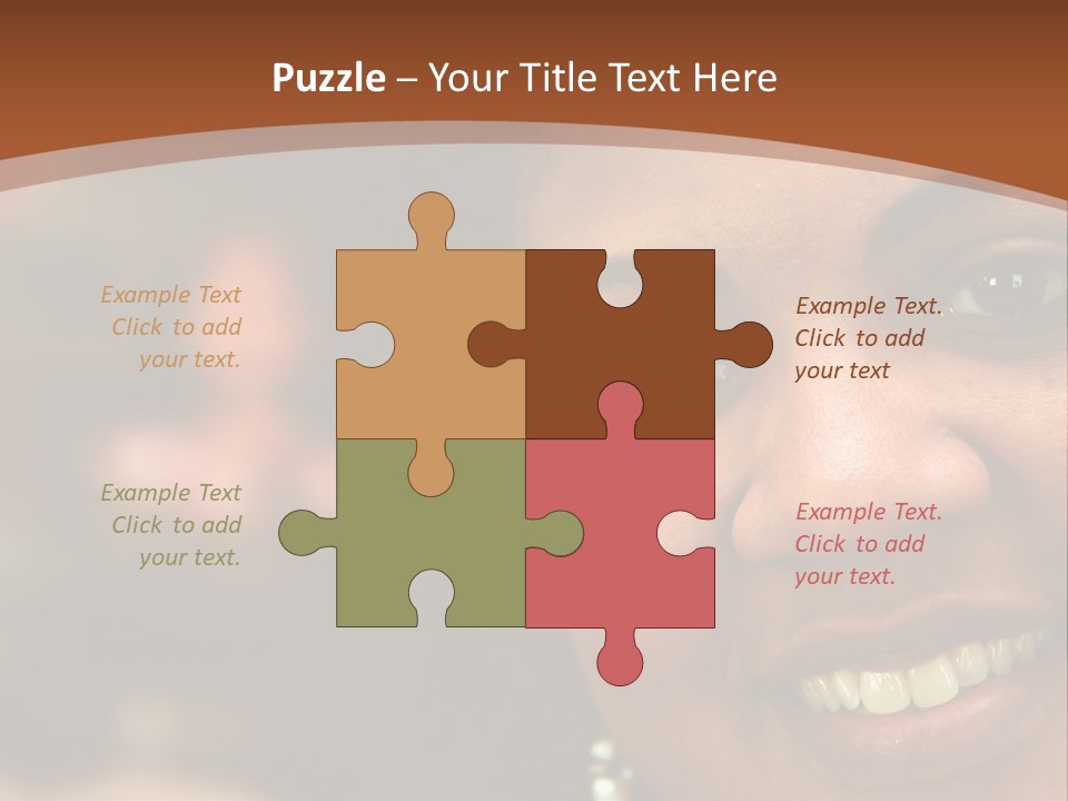 Interracial Family Sitting Together At Home PowerPoint Template