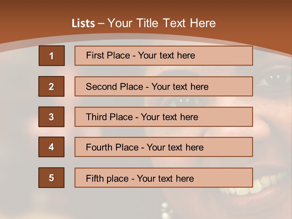 Interracial Family Sitting Together At Home PowerPoint Template