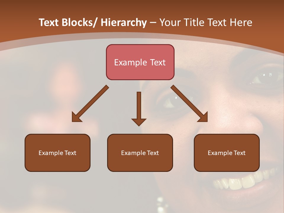 Interracial Family Sitting Together At Home PowerPoint Template