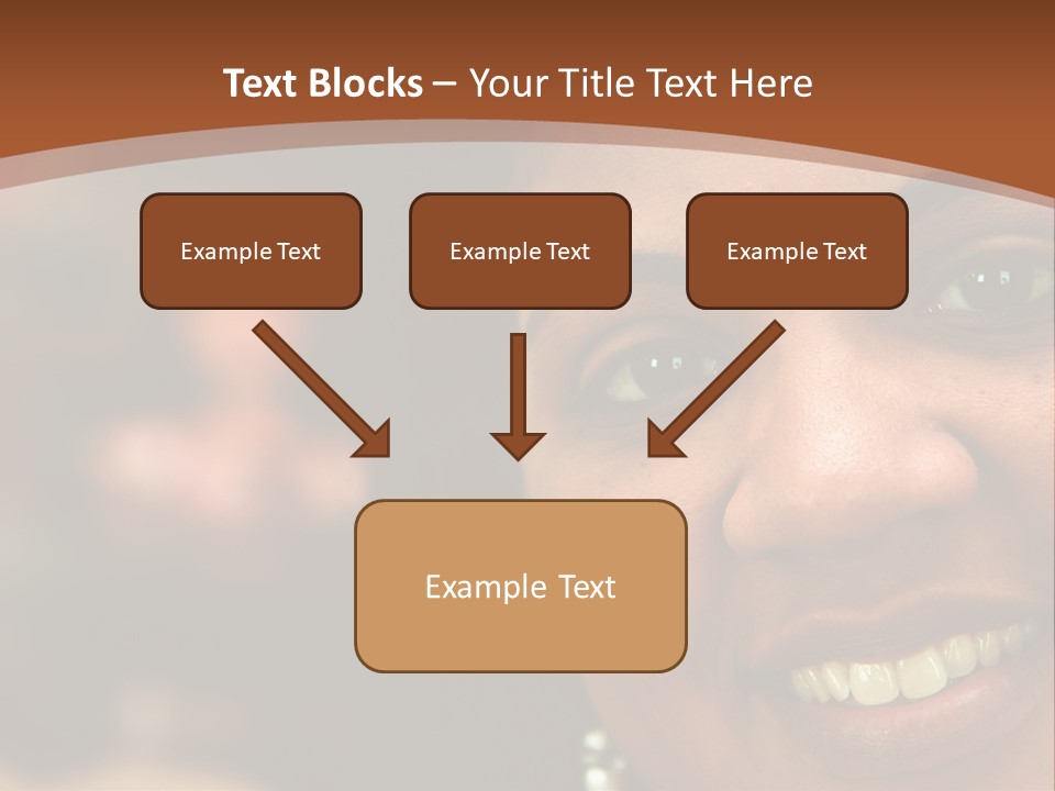 Interracial Family Sitting Together At Home PowerPoint Template
