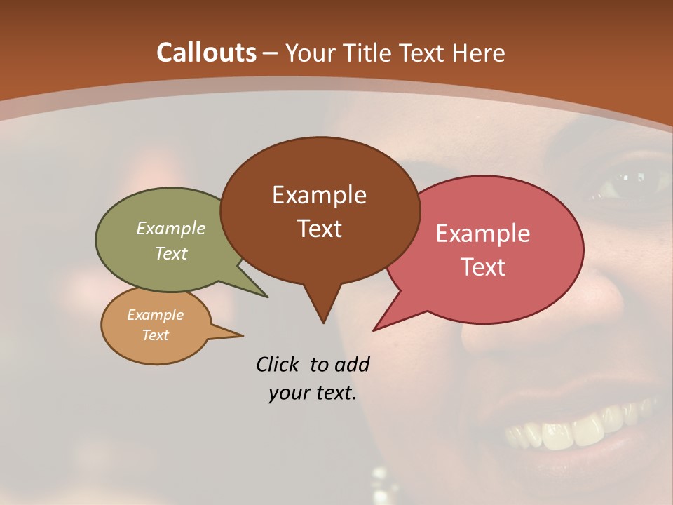 Interracial Family Sitting Together At Home PowerPoint Template