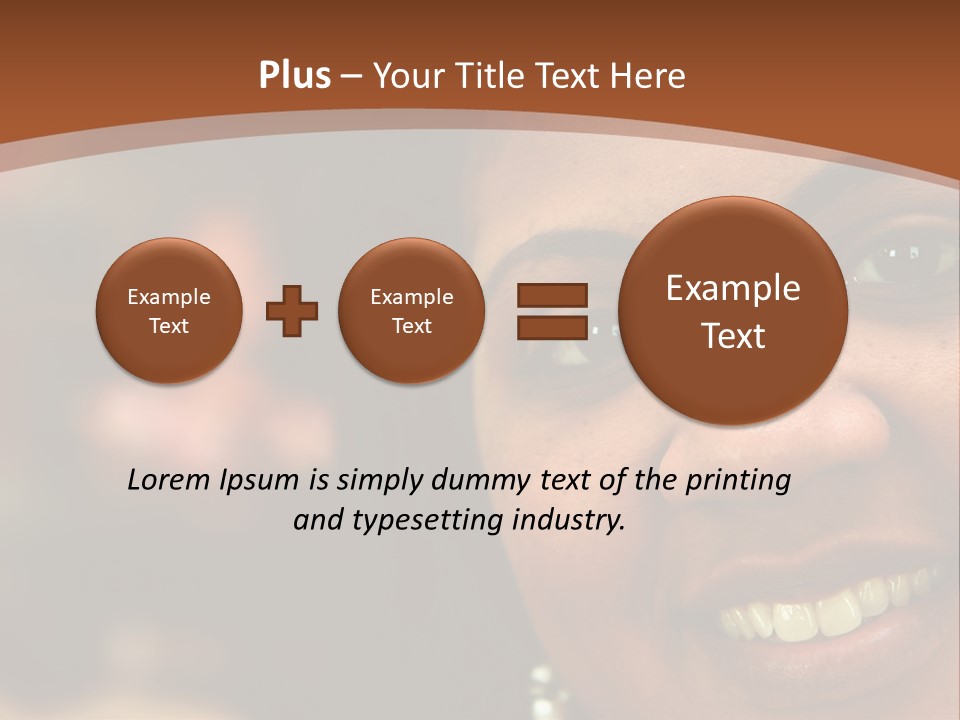 Interracial Family Sitting Together At Home PowerPoint Template