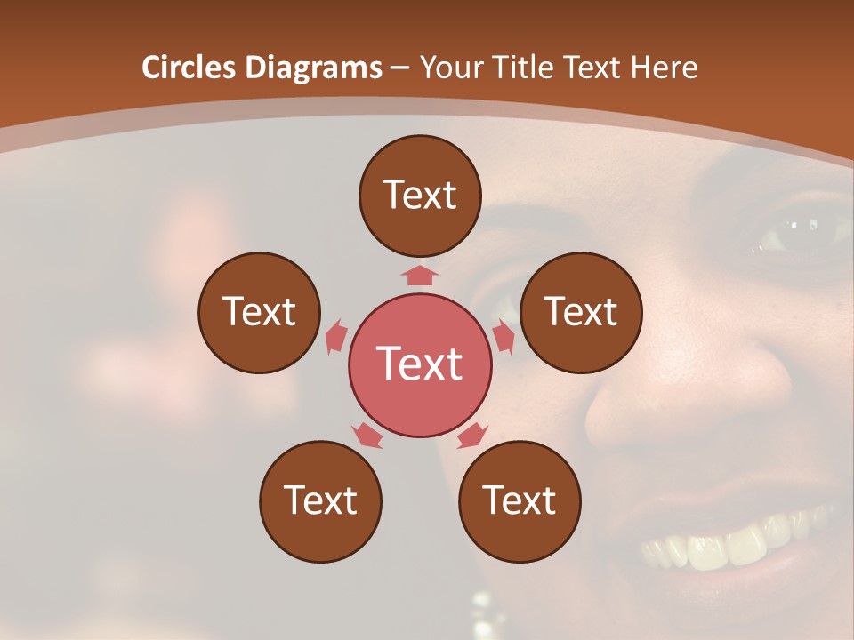 Interracial Family Sitting Together At Home PowerPoint Template