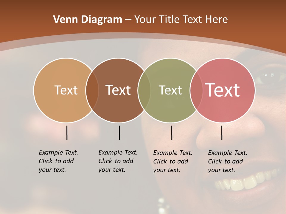 Interracial Family Sitting Together At Home PowerPoint Template
