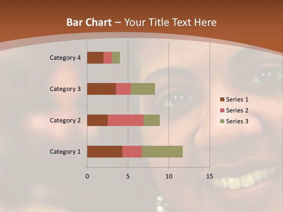 Interracial Family Sitting Together At Home PowerPoint Template