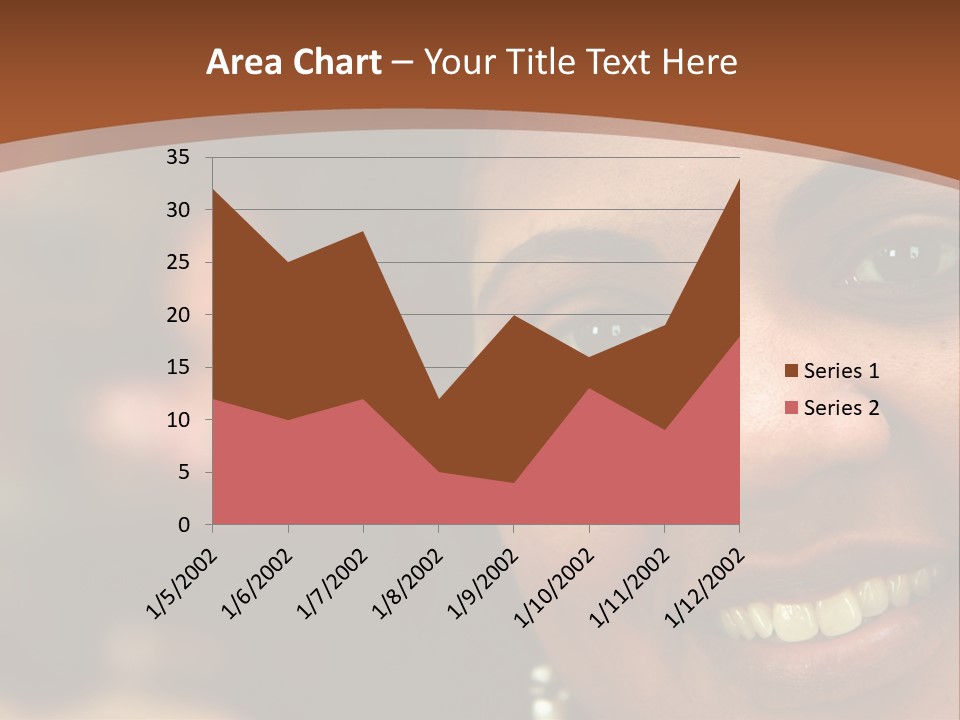Interracial Family Sitting Together At Home PowerPoint Template