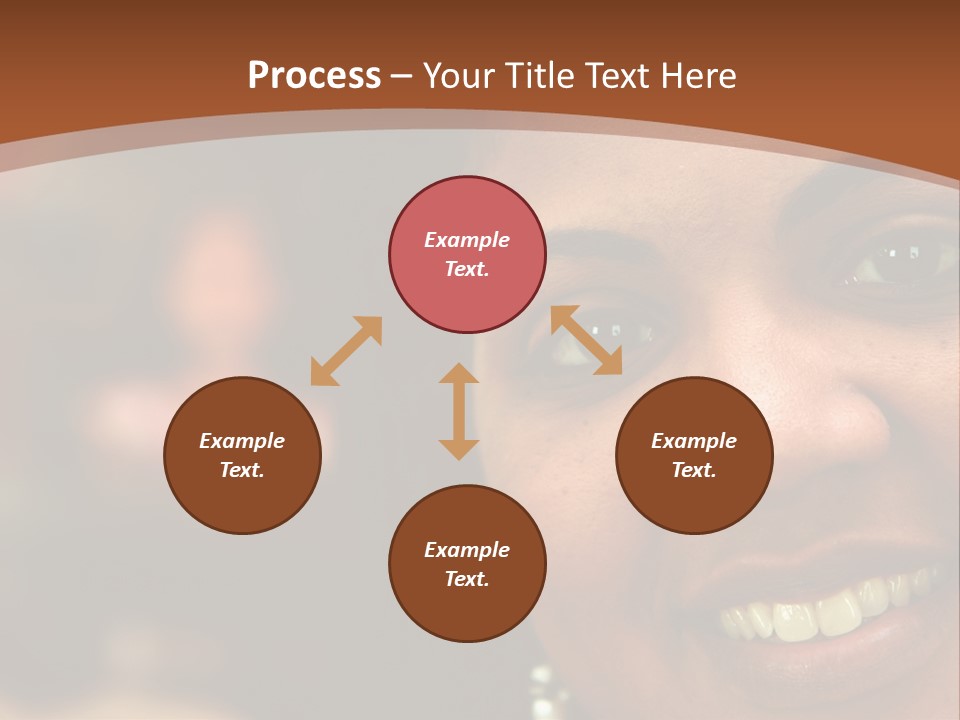 Interracial Family Sitting Together At Home PowerPoint Template