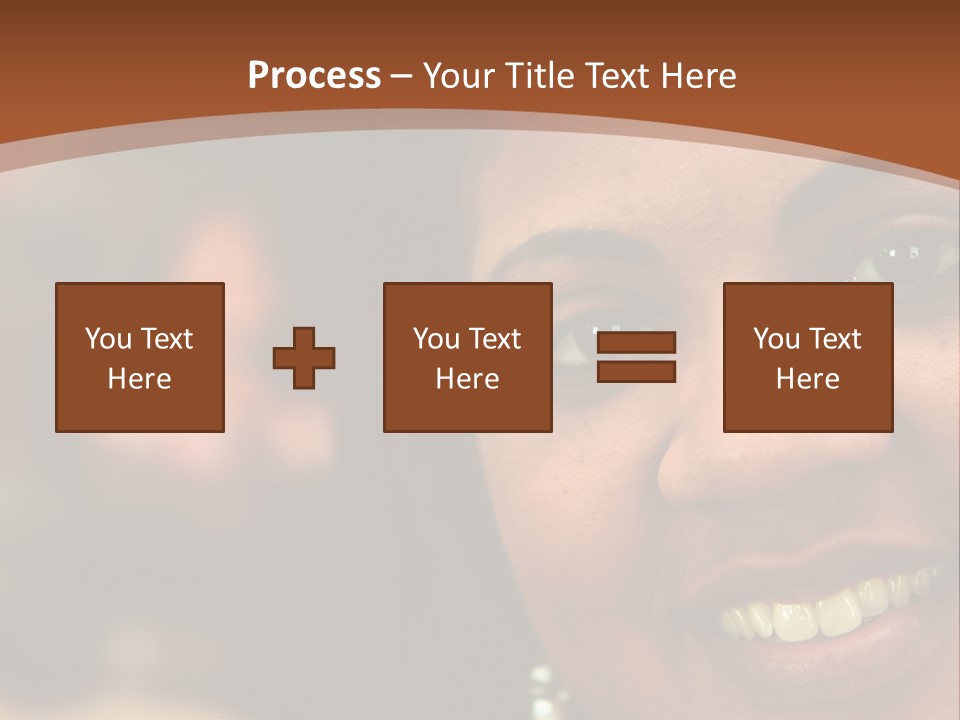 Interracial Family Sitting Together At Home PowerPoint Template