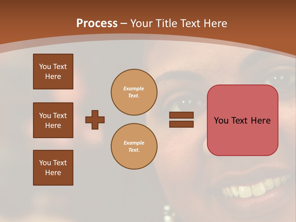 Interracial Family Sitting Together At Home PowerPoint Template
