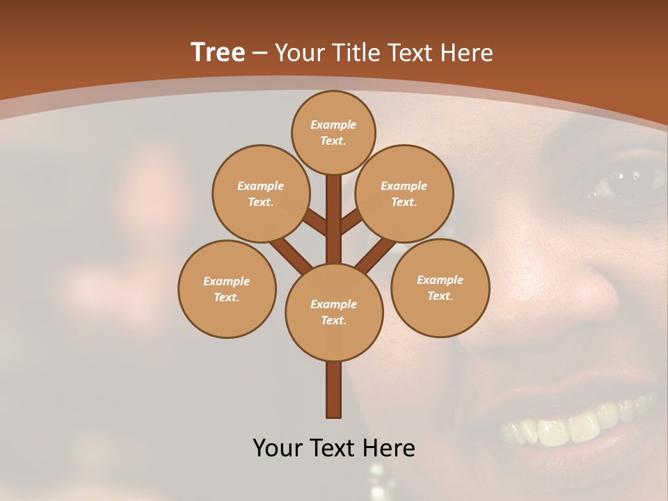 Interracial Family Sitting Together At Home PowerPoint Template