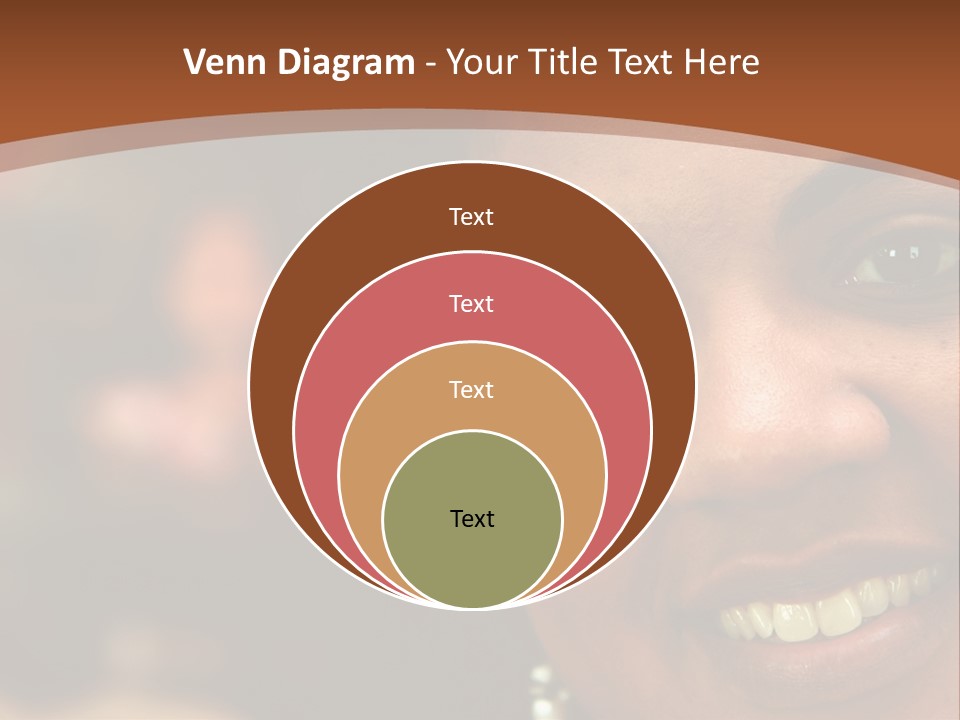 Interracial Family Sitting Together At Home PowerPoint Template