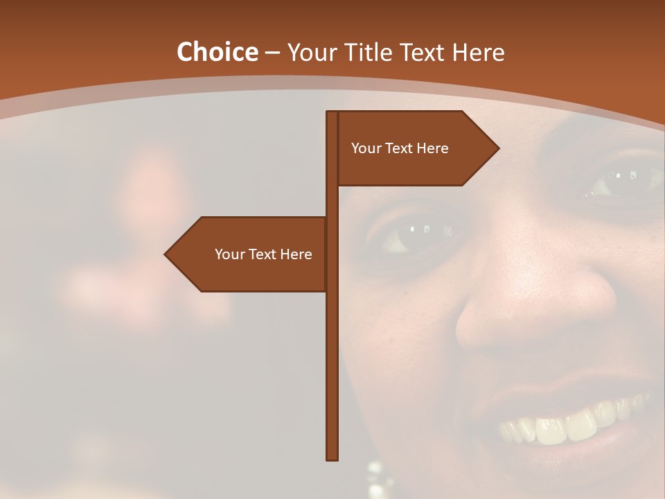 Interracial Family Sitting Together At Home PowerPoint Template