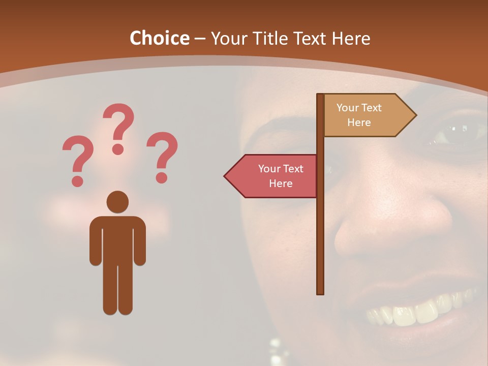 Interracial Family Sitting Together At Home PowerPoint Template