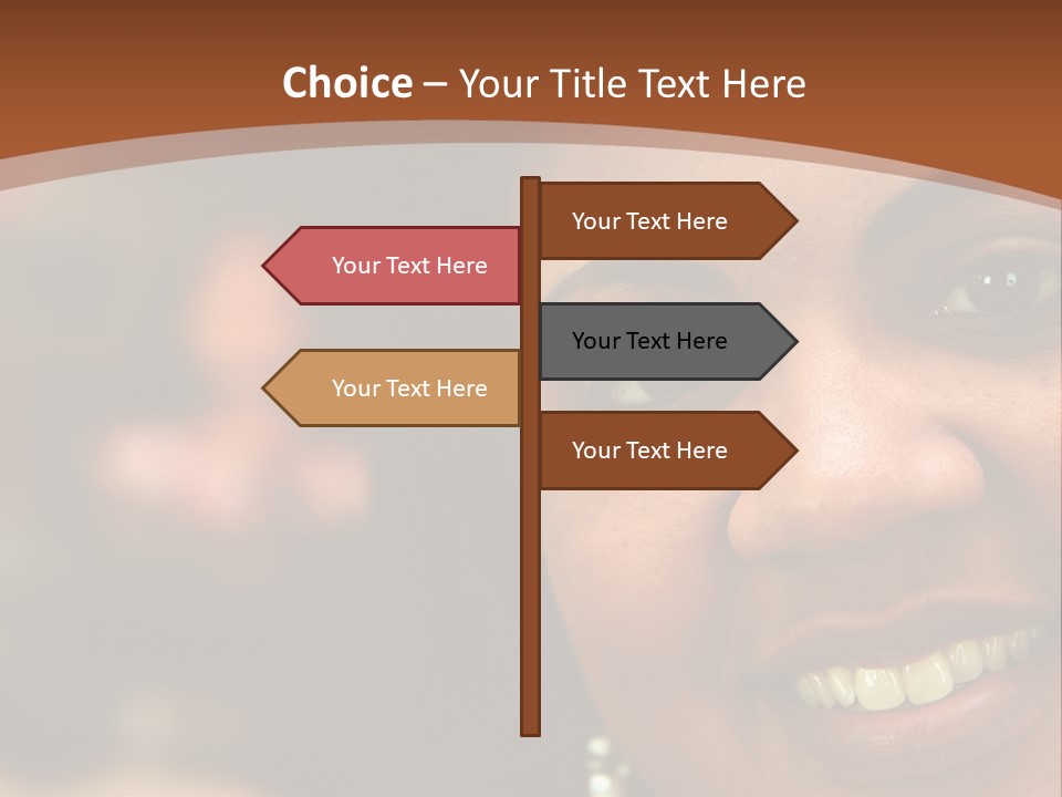 Interracial Family Sitting Together At Home PowerPoint Template