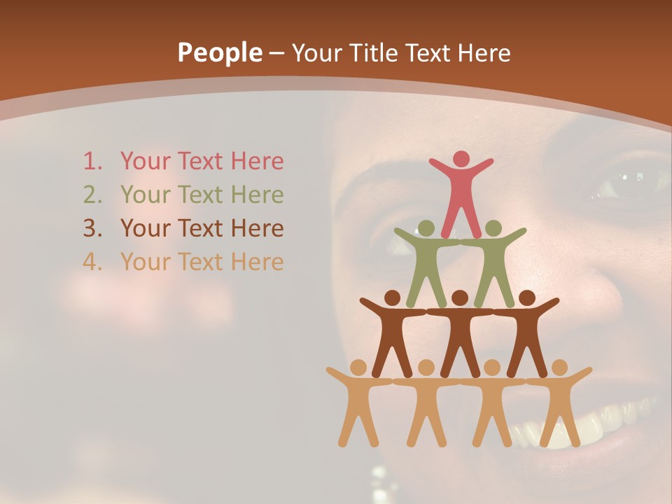 Interracial Family Sitting Together At Home PowerPoint Template