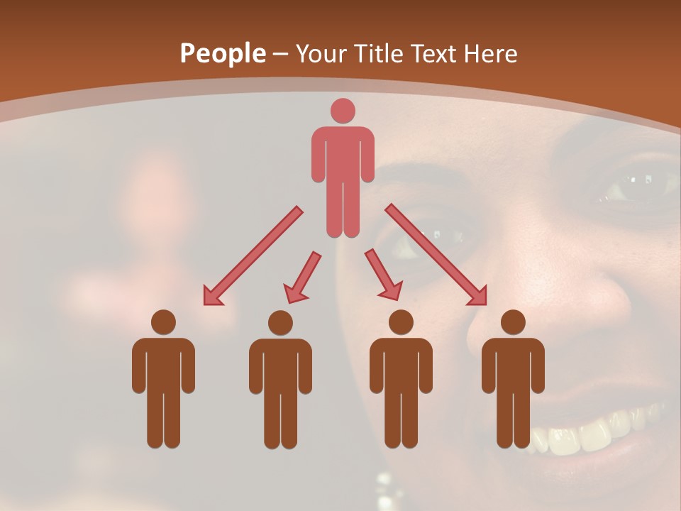 Interracial Family Sitting Together At Home PowerPoint Template