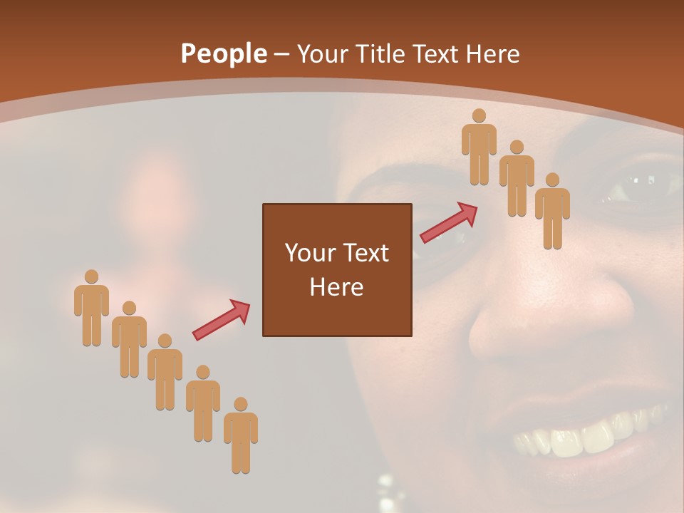 Interracial Family Sitting Together At Home PowerPoint Template