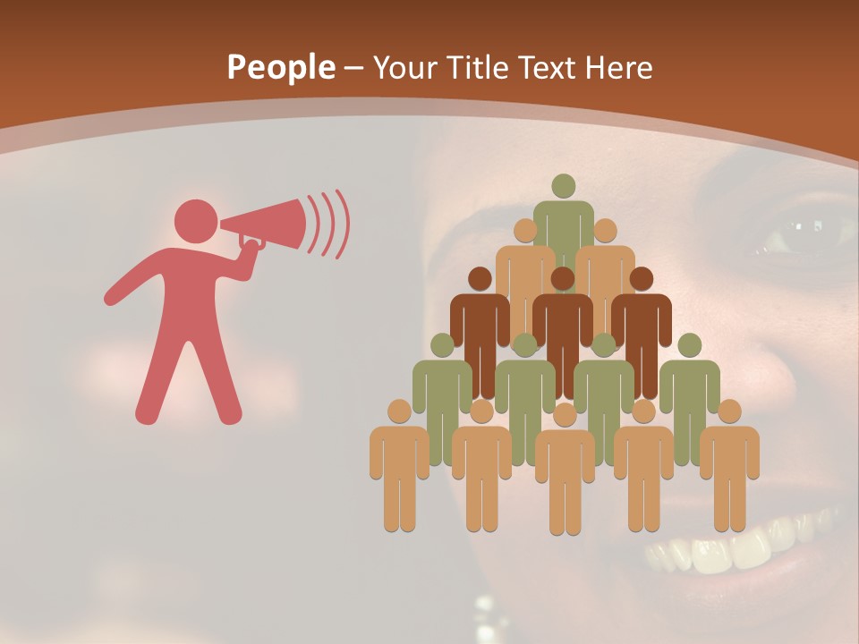 Interracial Family Sitting Together At Home PowerPoint Template