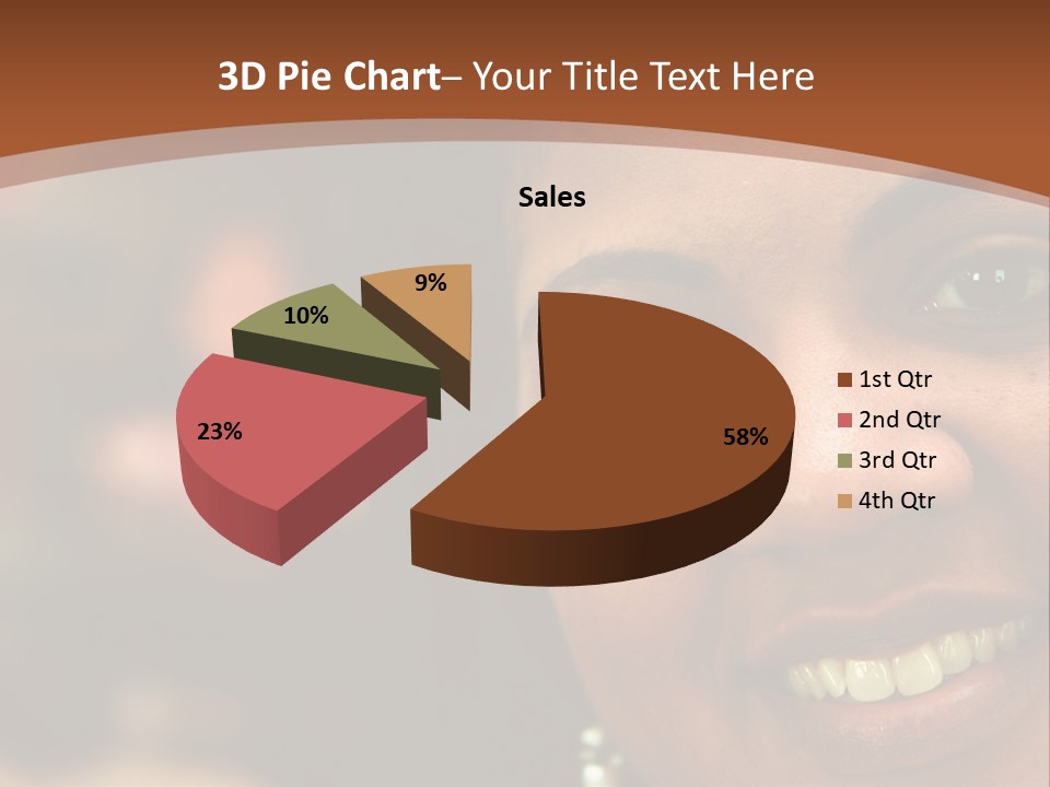Interracial Family Sitting Together At Home PowerPoint Template
