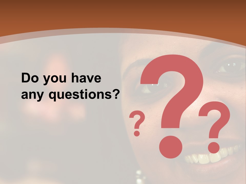 Interracial Family Sitting Together At Home PowerPoint Template