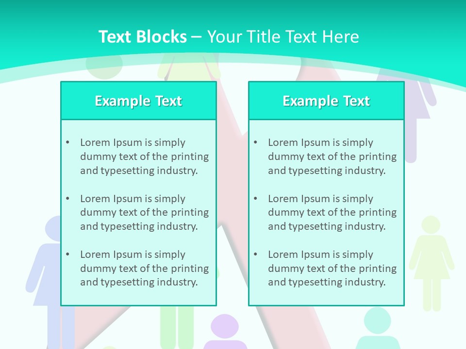Pink Ribbon And Female Figures On White Background PowerPoint Template